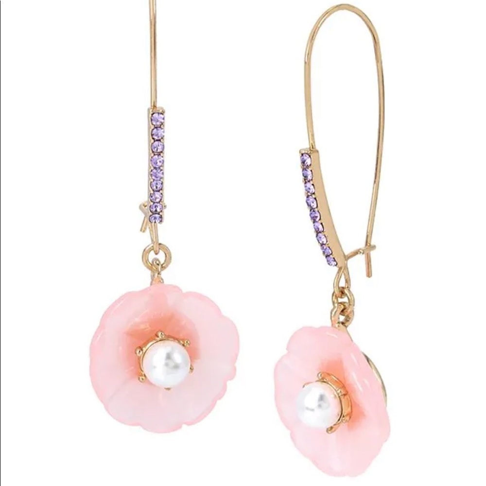 Betsey Johnson Floral Drop Earrings